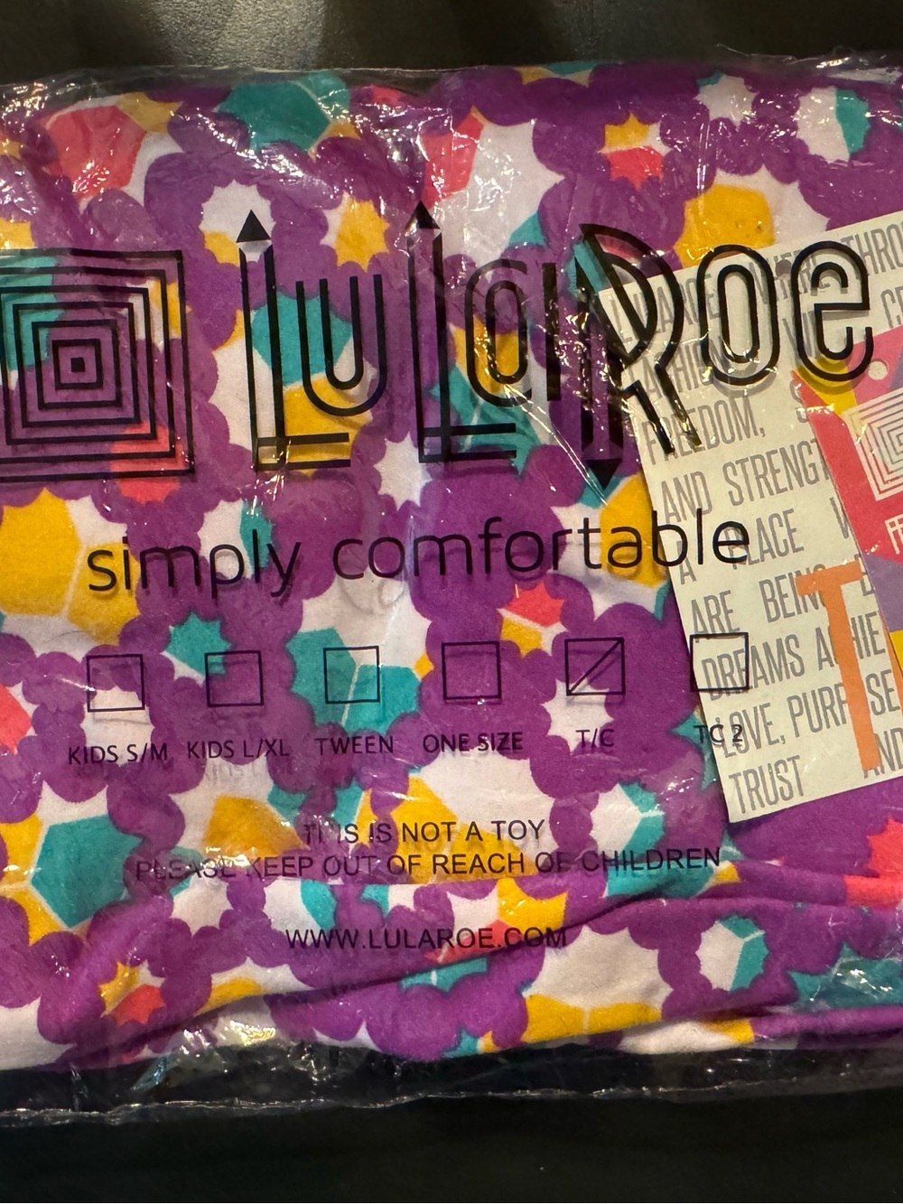 New LuLaRoe Purple Multi Floral tall & curvy Leggings